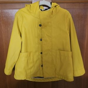 Baby Gap Rain Jacket. Yellow with blue and white stipes inside. Size 18-24Month
